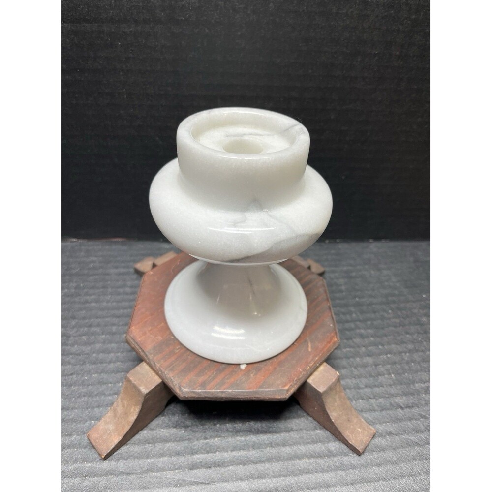 Gailstyn-Sutton Marble Candle Holder Pedestal Riser 5" Taper Voltive Taiwan